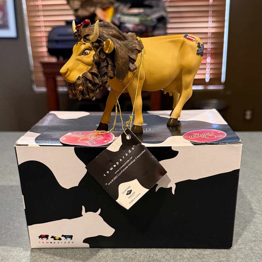 CowParade Yellow Lion Cow Figurine